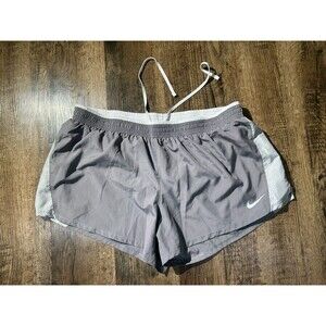 Nike 10k 2 Running Shorts Womens 2XL Gray Lined Dri Fit Gym Athletic 895863-036